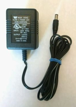 NEW HWAH HING U035-045F0056 4.5VDC 560mA Class 2 Power Unit Supply Transformer AC ADAPTER - Click Image to Close